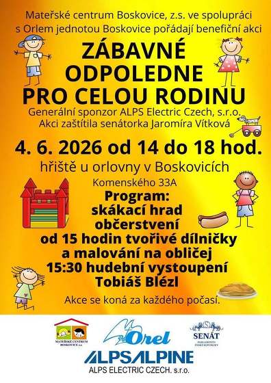 Plakát události Zábavné odpoledne pro celou rodinu
