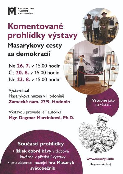 Plakát události Komentované prohlídky výstavy Masarykovy cesty za demokracií