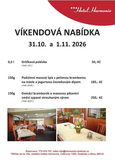 Plakát události Víkendové menu