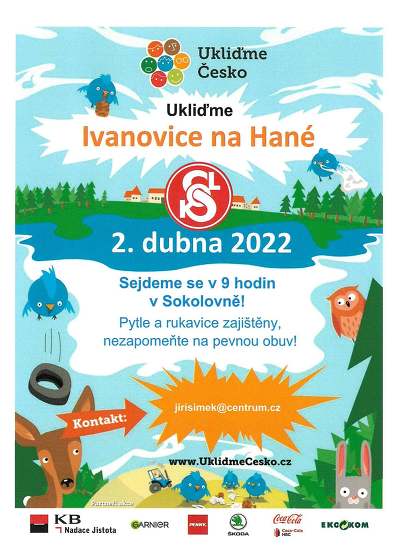 Plakát události Ukliďme Česko, Ukliďme Ivanovice na Hané