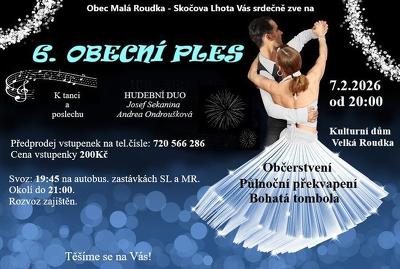 Plakát události 6. obecní ples, Malá Roudka