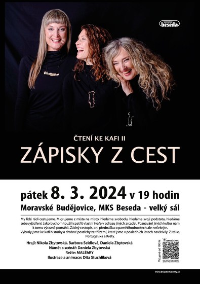 Plakát události Čtení ke kafi 2 - Zápisky z cest