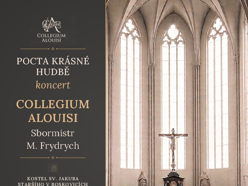 Plakát události Pocta krásné hudbě – koncert Collegium Alouisi