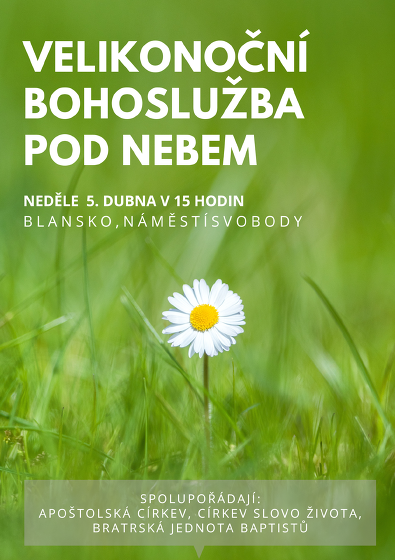 Plakát události Velikonoční bohoslužba pod nebem