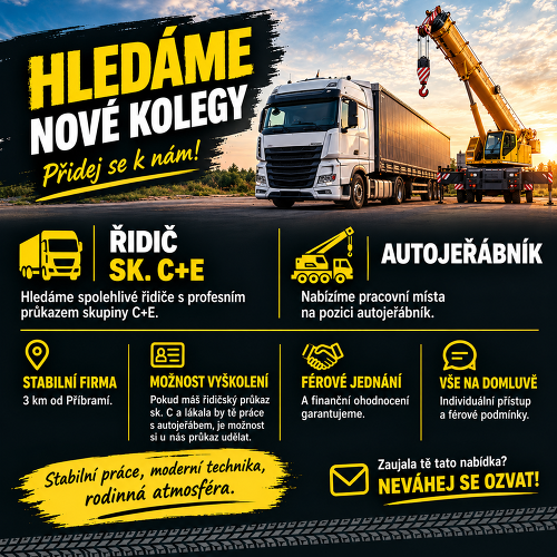 Řidiči sk. C a C+E, AUTOJEŘÁBNÍK, Drásov