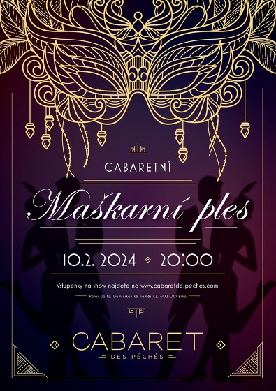 Plakát události Cabaretní MAŠKARNÍ ples