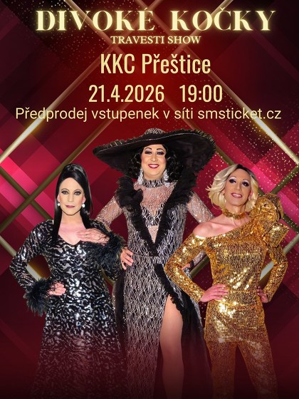 Plakát události Travesti show Divoké kočky v Přešticích
