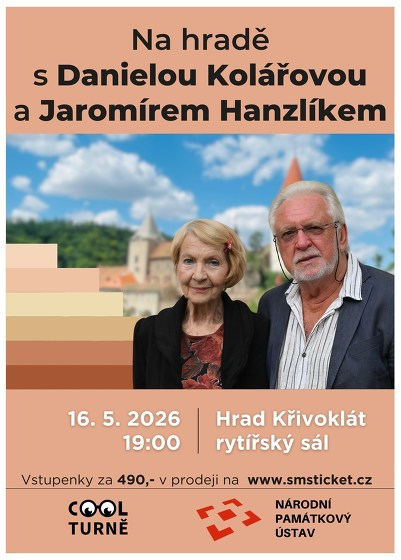 Plakát události Na hradě s Danielou Kolářovou a Jaromírem Hanzlíkem