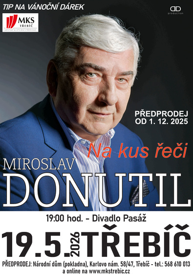 Plakát události Miroslav Donutil - Na kus řeči