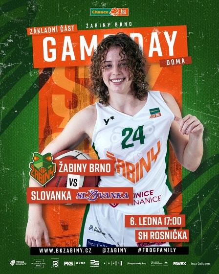 Plakát události Chance ŽBL: Žabiny Brno - Slovanka