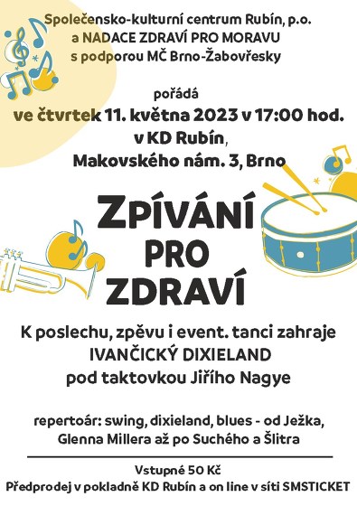 Plakát události Zpívání pro zdraví