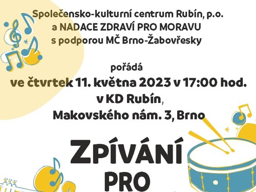 Plakát události Zpívání pro zdraví