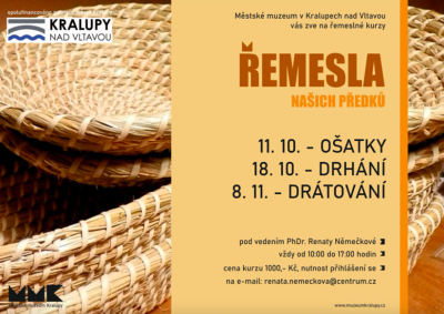 Plakát události Řemesla našich předků - drhání