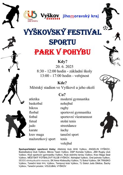 Plakát události Vyškovský festival sportu