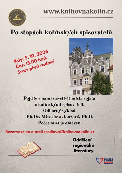 Plakát události Po stopách kolínských spisovatelů