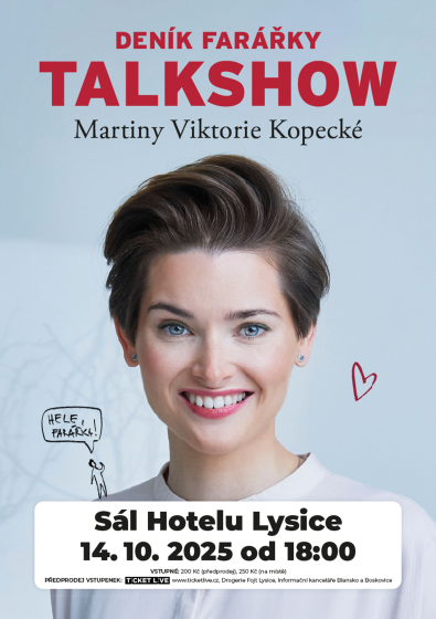 Plakát události Talk show Deník farářky Martiny Viktorie Kopecké