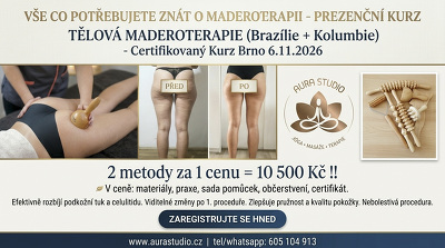 Plakát události KURZ MADEROTERAPIE (2 metody za 1 cenu) - 06.11.2026