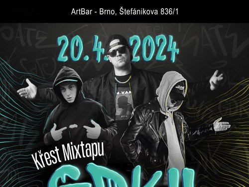 Plakát události Sate & Madafaka - Mixtape GDK vol. 2 - Křest, Hopsen Clark