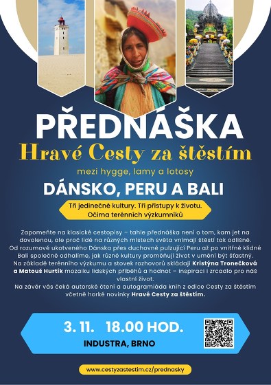 Plakát události Hravé cesty za štěstím - mezi hygge, lamy a lotosy