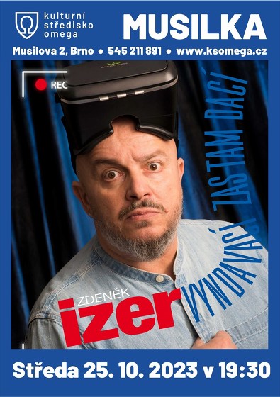 Plakát události ZDENĚK IZER v novém pořadu „Vyndavací zas tam dací“