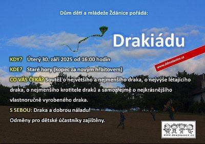 Plakát události Drakiáda ve Ždánicích