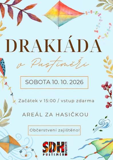 Plakát události Drakiáda v Pustiměři