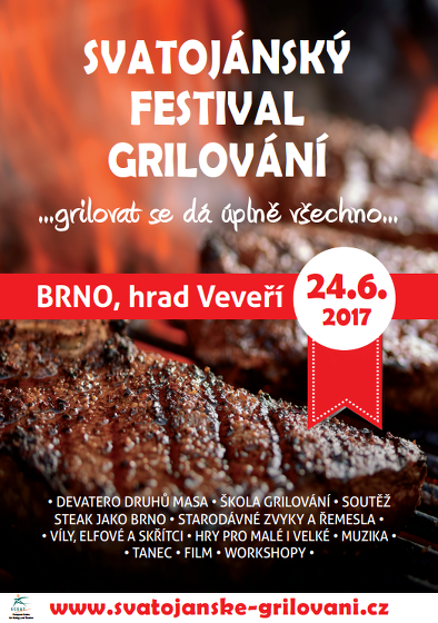 Plakát události Svatojánský festival grilování na hradě Veveří, sobota 24.6.