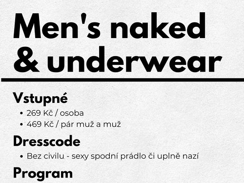 Plakát události Naked & underwear party