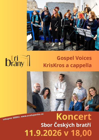 Plakát události Koncert Gospel Voeces KrisKros a cappella