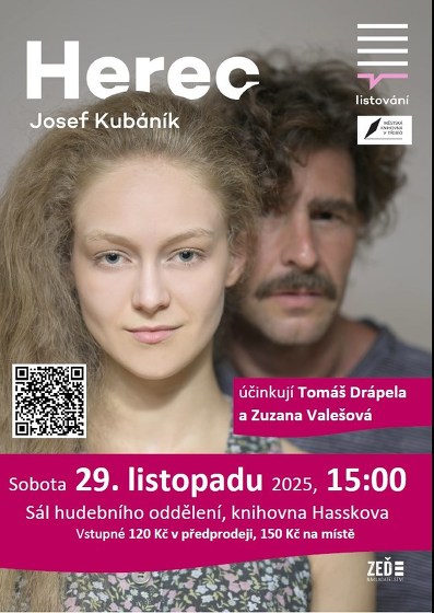 Plakát události LiStOVáNí.cz: Herec (Josef Kubáník)