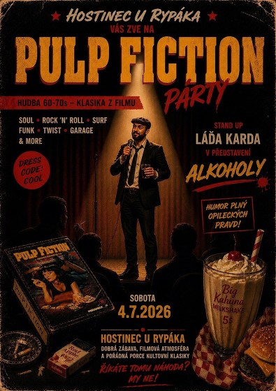 Plakát události Pulp Fiction párty