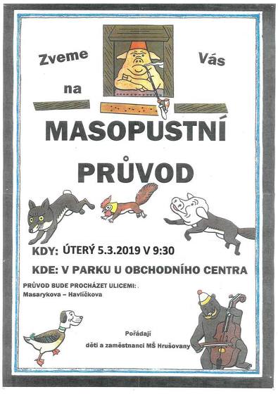 Plakát události Masopustní průvod