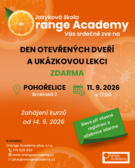 Plakát události Den otevřených dveří a ukázková lekce zdarma