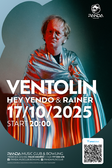 Plakát události VENTOLIN / HEY YENDO & RAINER / Velké Meziříčí / Panda