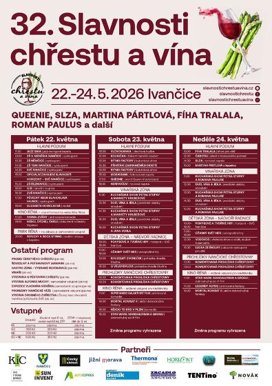 Plakát události 32. Slavnosti chřestu a vína v Ivančicích