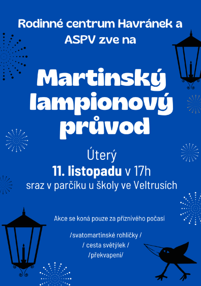 Plakát události Svatomartinský lampionový průvod a cesta světýlek