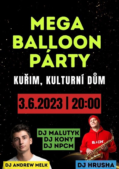 Plakát události Mega Balloon Párty
