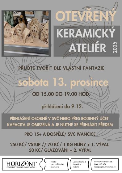 Plakát události Otevřený keramický ateliér 13.12.25