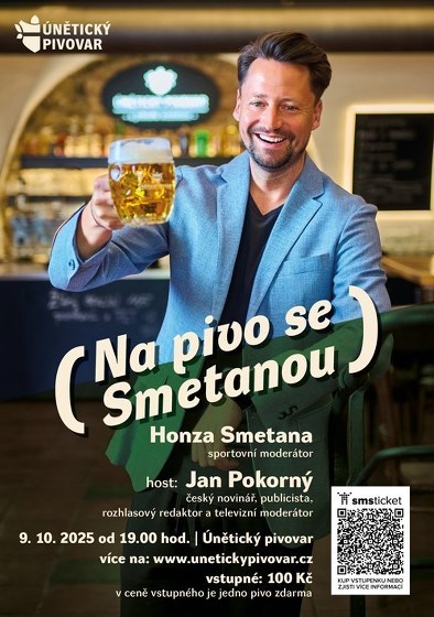 Plakát události Na pivo se Smetanou s hostem Janem Pokorným