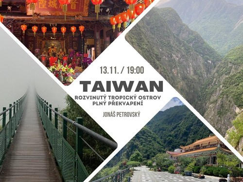 Plakát události Taiwan - rozvinutý tropický ostrov plný překvapení