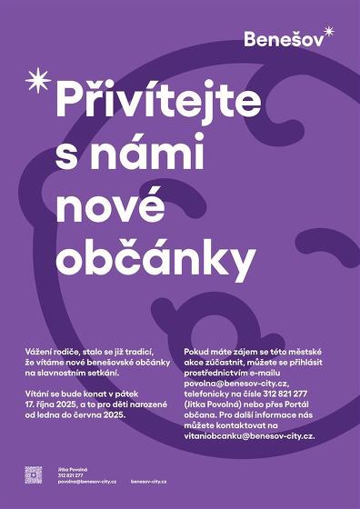 Plakát události Vítání nových benešovských občánků