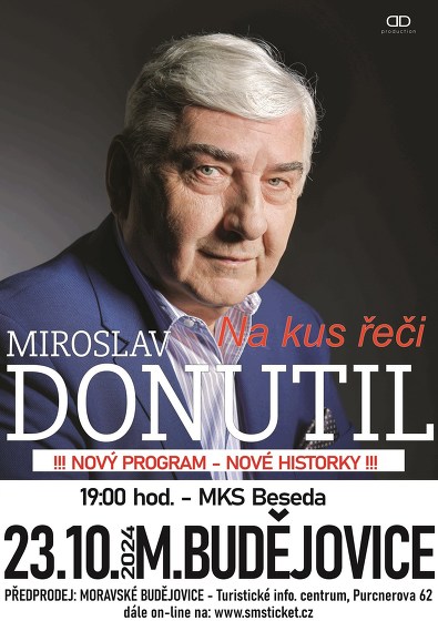 Plakát události MIROSLAV DONUTIL - Na kus řeči