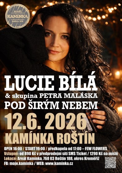 Plakát události Lucie Bílá pod širým nebem – jedinečný koncert v srdci přírody