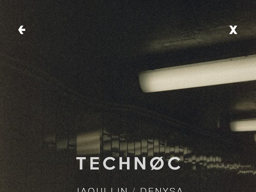 Plakát události TECHNOC w/ Jaqullin, Denysa, etc.