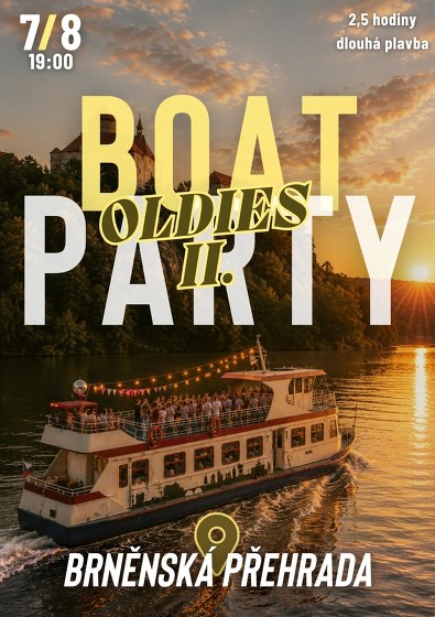 Plakát události Boat Party x Brněnská přehrada x Oldies party vol. 2