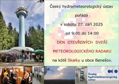 Plakát události Den otevřených dveří meteorologického radaru, Benešov