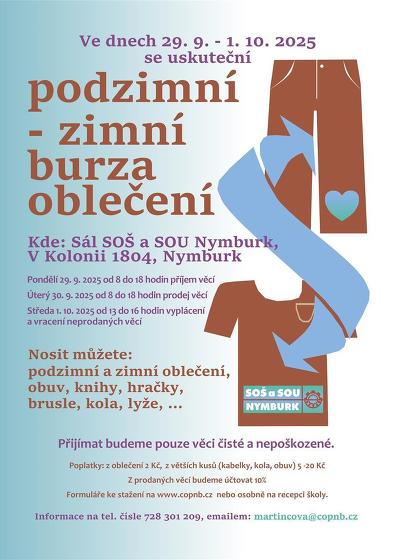 Plakát události Podzimní a zimní burza oblečení