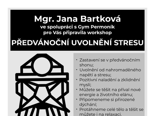Plakát události Předvánoční uvolnění stresu