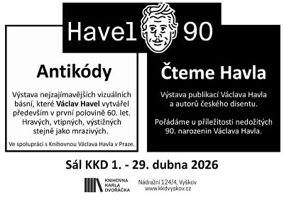 Plakát události Antikódy a Čteme Havla