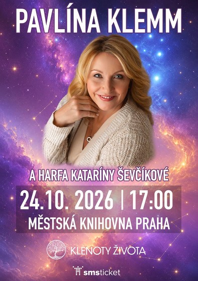 Plakát události Pavlína Klemm a koncert harfy (Klenoty života Naživo)